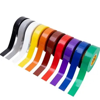 GTSE - Mixed Colors Electrical Tape 10 Rolls, 3/4in x 66ft, UL/CSA Listed