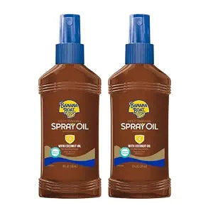 Banana Boat Deep Tanning Oil Spray SPF 4, 8 Fl Oz (2 Pack)