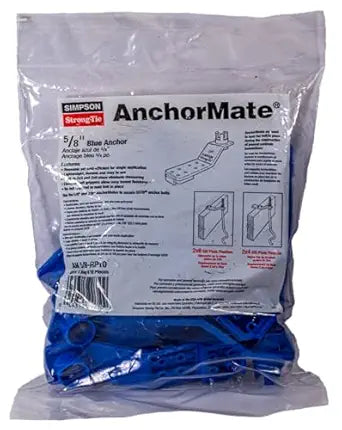 Simpson Strong-Tie AnchorMate AM 5/8-RP10 5/8 in. Dia. Anchor Bolt Holder Blue (10-Qty) (Pack of 5)