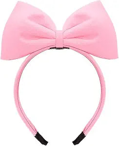 1Pc Sweet Pink Halloween Bow Headband Bowknot Hair Hoops Bands Headpiece Hairband for Women and Grils,Women Christmas Birthday Party Decorations Accessories Easy to Wear,Headbands Hair Accessories