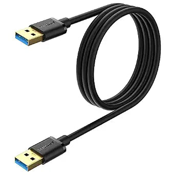 SUNGUY USB to USB Cable 3FT, USB 3.0 Type A Male to Type A Male Cable Data Transfer up to 5Gbps Compatible with Printers, Modems, Hard Drives, Monitor, Camera, Wacom, DVD, Hub