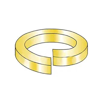 #2 Medium Split Lock Washers/Steel/Zinc Yellow/Outer Diameter: .172" / Thickness: .025" (Carton: 10,000 pcs)