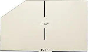 Silent Flame Model 2058 Glass Panel (7SF2058) Γ 15 1/2" x 9 1/2" High-Temperature Ceramic Replacement