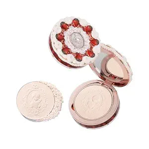 Flower Knows Strawberry Cupid Pressed Powder with Mirror & Puff, Vegan