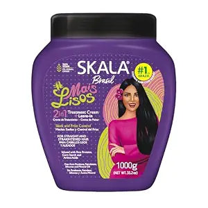 SKALA Mais Lisos 2-in-1 Treatment Cream and Leave-In Conditioner Smoothing Care and Silky Finish for Straight and Frizz-Prone Hair, 35.2 oz