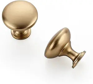 HOME EDIT 20 Pack Champagne Bronze Round Zinc Knobs for Kitchen, Bathroom, Closet, and Dresser Cabinets
