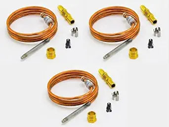 3 Pack Of Robertshaw 1980-036 36" Snap Fit Thermocouple For Honeywell Q340A1090, Q390A1061