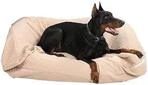 4Knines Luxury Dog Bed Cover  Waterproof Cover for Dog Bed  Heavy Duty Quilted Material  Durable, Machine Washable  USA Based Brand  Medium (Tan)