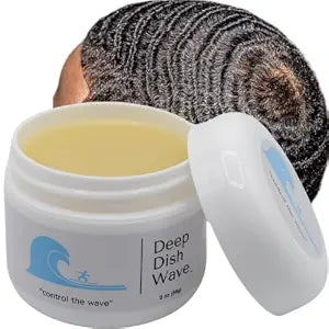 Deep Dish Wave Pomade 100% Pure All Natural 360 Waves Hair Cream - Organic Wave Grease for Men- Wave Butter for Perfect 360 Waves 2oz