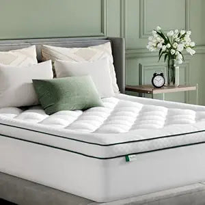 Novilla Full Mattress Topper, Soft Pillow Top for Dorm Bed, Breathable Quilted Mattress Pad Cover with Deep Pocket, Down Alternative Fill, Machine Washable Back to School Essentials