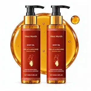 Body Firming Oil for Crepey-Looking Skin Lightweight Formula 2 Pack