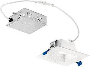 Kichler Direct-to-Ceiling 4 inch Square Recessed 30K LED Downlight in White