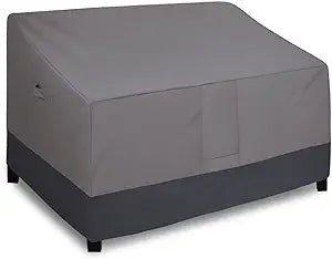 Easy-Going Waterproof Outdoor Couch Cover, Heavy Duty 3-Seater Patio Sofa Cover, Winchdproof Outdoor Furniture Cover with Air Vent (80Wx37Dx33H inch, Gray/Dark Gray)