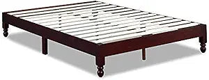 12 Inch Wood Bed Frame Elegant Style Eliminates The Need for a Boxspring, Espresso Finish, King