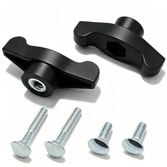2 Pcs Lawn Mower Handle Knobs Nut Bolt Universal Wing Handle Knob T Handle Bolts for Most Lawn Mowers Snow Blower