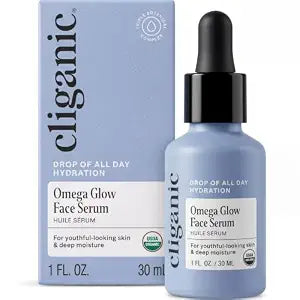 Cliganic Omega Glow Face Serum, Hydrating Facial Oil, Lightweight, 1oz
