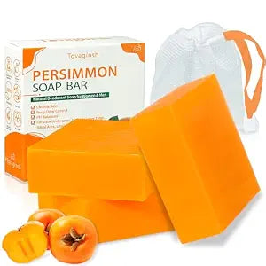 Persimmon Soap Bar for Body Odor Control, Organic Deodorant Body Soap