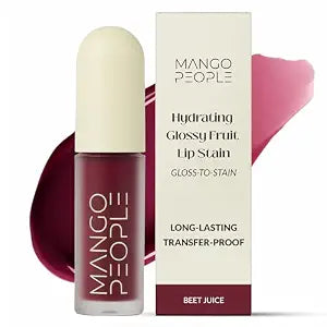 Mango People Hydrating Glossy Lip Stain, Long-Lasting Tint, Beet Juice