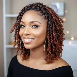 Fulcrum Passion Twist Crochet Hair for Black Women(10Inch,T350#,8Packs)