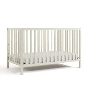 Storkcraft Morningside 5-in-1 Convertible Crib  GREENGUARD Gold Certified, Fits Standard Crib Mattress, Converts to Toddler Bed, Daybed and Full Bed, 4 Adjustable Mattress Heights (Frosted Oat)