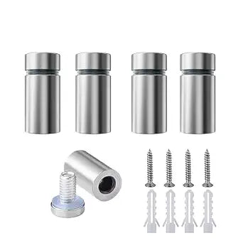 4 Pack Stainless Steel Sign Standoff Screws 1/2 x 1 in Standoffs Wall Mount