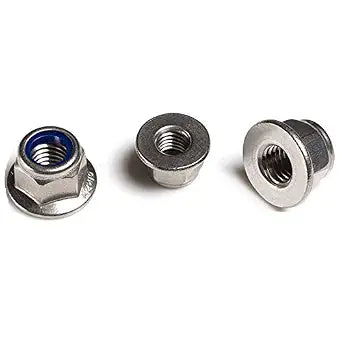 FullerKreg M8 x 1.25 Hex Flange Nylon Insert Lock Nuts, Pack of 10