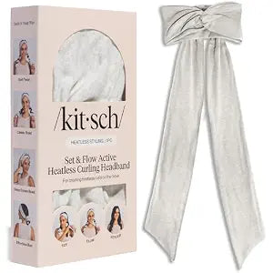 Kitsch Set & Flow Active Heatless Curling Headband For Women - Gray, 1pc