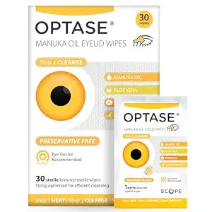 OPTASE�� Manuka Oil Eyelid Wipes, 30 Count