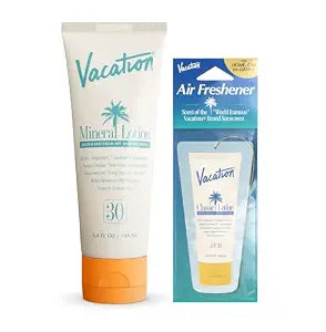 Vacation Mineral Sunscreen Lotion SPF 30 and Air Freshener Bundle