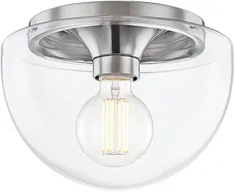 Mitzi H284501S-PN Grace-1-Flush Mount in Style-10 Inches Wide by 7 Inches High, Finish Color: Polished Nickel