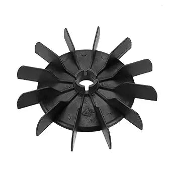 uxcell Motor Fan Blade 142mmx18mm Round Shape Bore Black Engineering Plastic with 12 Vanes