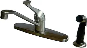 Kingston Brass KB572SN Chatham Single-Handle Centerset Kitchen Faucet, Brushed Nickel