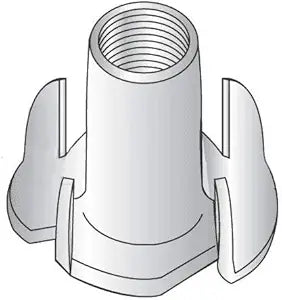 3/8"-16 x 7/16", 4 Prong Tee Nuts / 18-8 Stainless Steel (Quantity: 100 pcs)