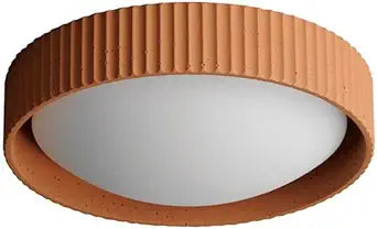 ET2 Lighting Souffle 13.75 Inch Flush Mount Ceiling Light | Terra Cotta Finish | Modern Contemporary Low-Profile Ceiling Fixture | Minimalist Sculptural Design for Bedrooms & Hallways | E25051-TRC