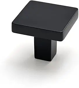 10 Pack Matte Black Cabinet Knobs Square Cabinet Knobs Black Drawer Knobs Cupboard Knobs Solid Kitchen Cabinet Knobs Black