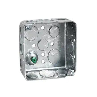 4 Inch Square Electrical Box,1-1/2'' Deep Metal Electrical Box 1 Pack