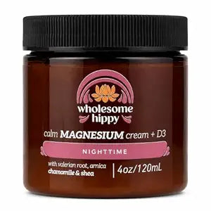 WHOLESOME HIPPY Nighttime All-Natural Chamomile Magnesium Calm Cream, 4 oz
