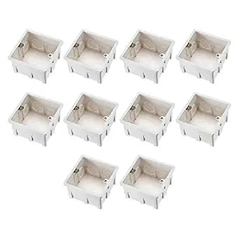 uxcell Wall Switch Box Electrical Outlet Flush Mount 86 Type 1-Gang White Pack of 10