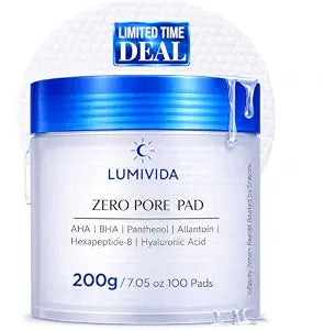 Zero Pore Exfoliating Toner Pads, 4.5% AHA Lactic Acid and 0.45% BHA Salicylic Acid with Panthenol, 100 Pads, 200 g (7.05 oz)