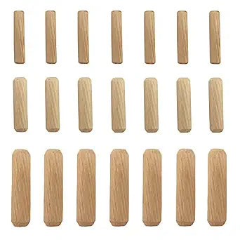 Medsuo 21PCS Wooden Dowels Assorted, Wood Pegs for Shelves, 1/4 5/16 3/8 in
