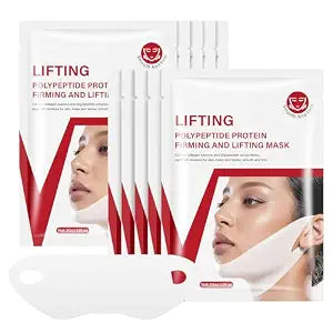 V Line Lifting Mask - Double Chin Reducer Collagen Face mask, 10pcs