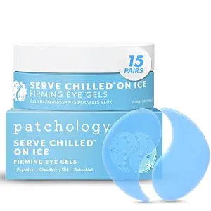 Patchology On Ice Cooling Blue Under Eye Patches for Puffy Eyes | 15ct