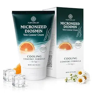 Doctor-Crafted Micronized Diosmin Contour Cream with Hesperidin | Cooling Comfort Formula | Silky Cosmetic Absorption Technology | Centella Cream with Horse Chestnut & Menthol