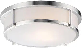 Maxim Lighting Rogue 3-Light Flush Mount | Satin Nickel Finish | Polycarbonate Shade | Hallway Flush Mount Ceiling Light | 10270WTSN
