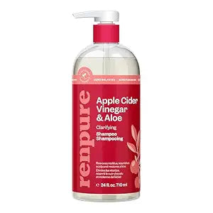 RENPURE Apple Cider Vinegar & Aloe Clarifying Shampoo, Dull Hair, 24oz