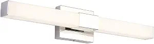 LED Bathroom Vanity Light 24 inch, 12W Modern Makeup Mirror Light Lamps, Indoor Wall Light 4000K, for Bathroom, Powder Room, Mirror Cabinets, Bedroom and Living Room. Chrome Finish.