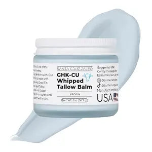Santa Cruz Paleo GHK-Cu Whipped Tallow Balm + Copper Peptide, Vanilla, 2 Oz