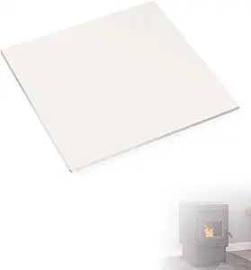 High-Temperature Ceramic Glass 9Γ x 9Γ, 1380┬░F Rated, 3/16" Thick Wood Stove Replacement Panel for Fireplace Inserts, Pellet Stoves, and Wood Burning Stove Doors