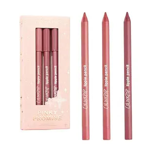 ColourPop Pinky Promise Lippie Lip Pencil Kit - High-Pigment, Long-Lasting & Sharpenable Lip Liner with High-Impact Color - Includes Shades Oh Snap, Five Stars & Me Again (3 Count)
