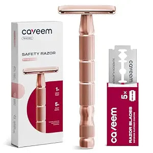 CAVEEM Double Edge Safety Razor for Women & Men, Rose Gold